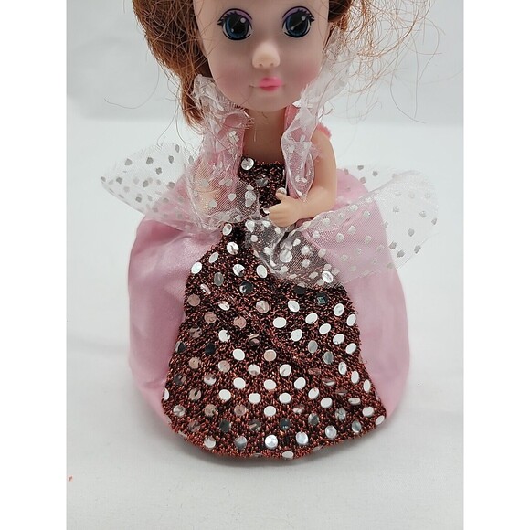 Vintage Cupcake Red Hair Doll Emco  Haschel Toys Pink Dress 6" - Picture 3 of 16